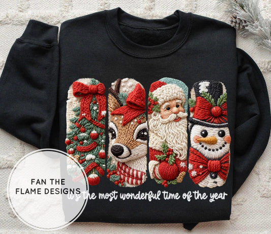 The most wonderful time of the year faux yarn Short/Long/Sweatshirt