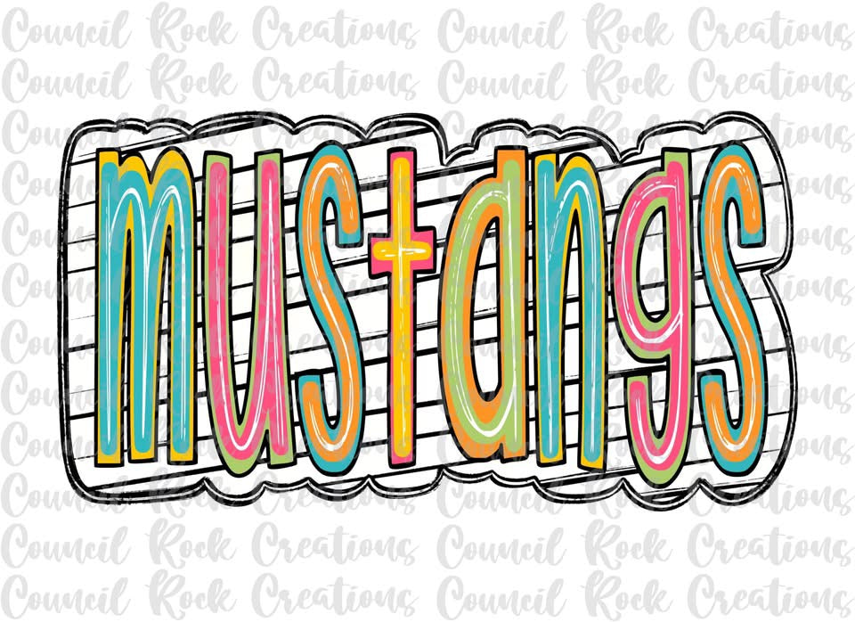 Colorful Scribble Striped Mascots tee/sweatshirt