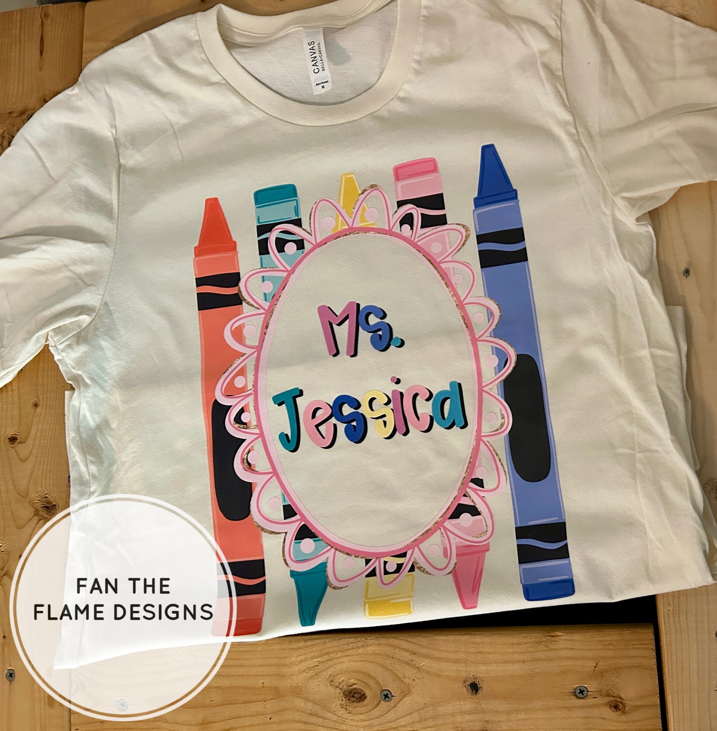 Custom Crayon Nameplate Frame