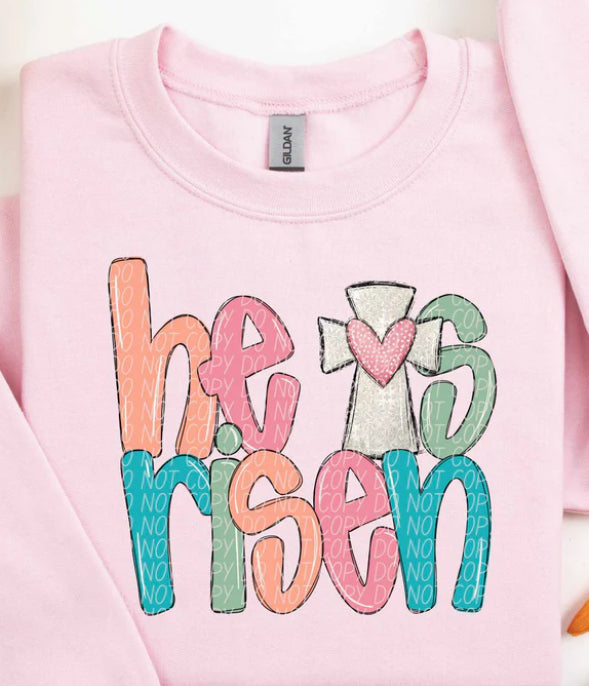 He is risen cross tee/sweatshirt
