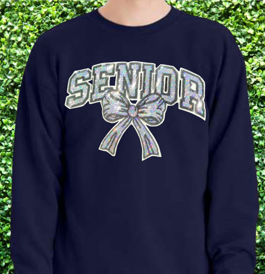 Senior Sequin Patch tee/sweatshirt