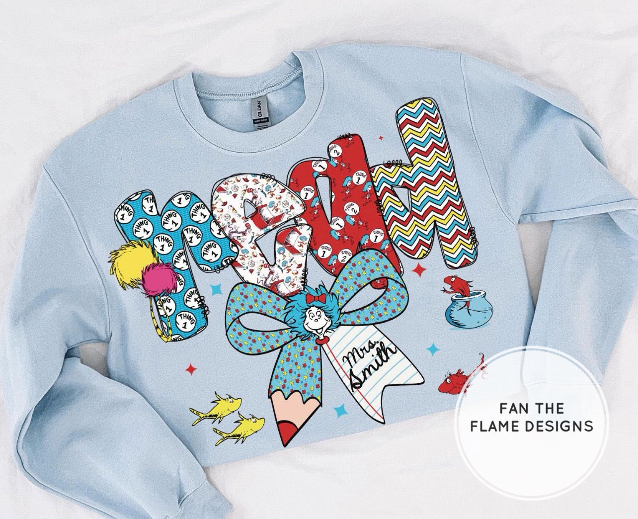 Personalized Read Bow Short/Long/Sweatshirt