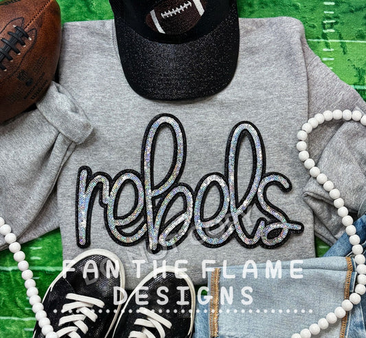 Rebels Sequin Patch Tee