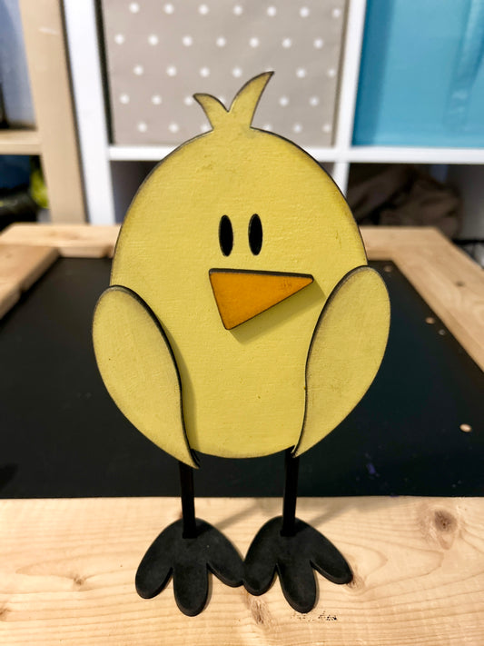 Handmade Wooden Standing Chick