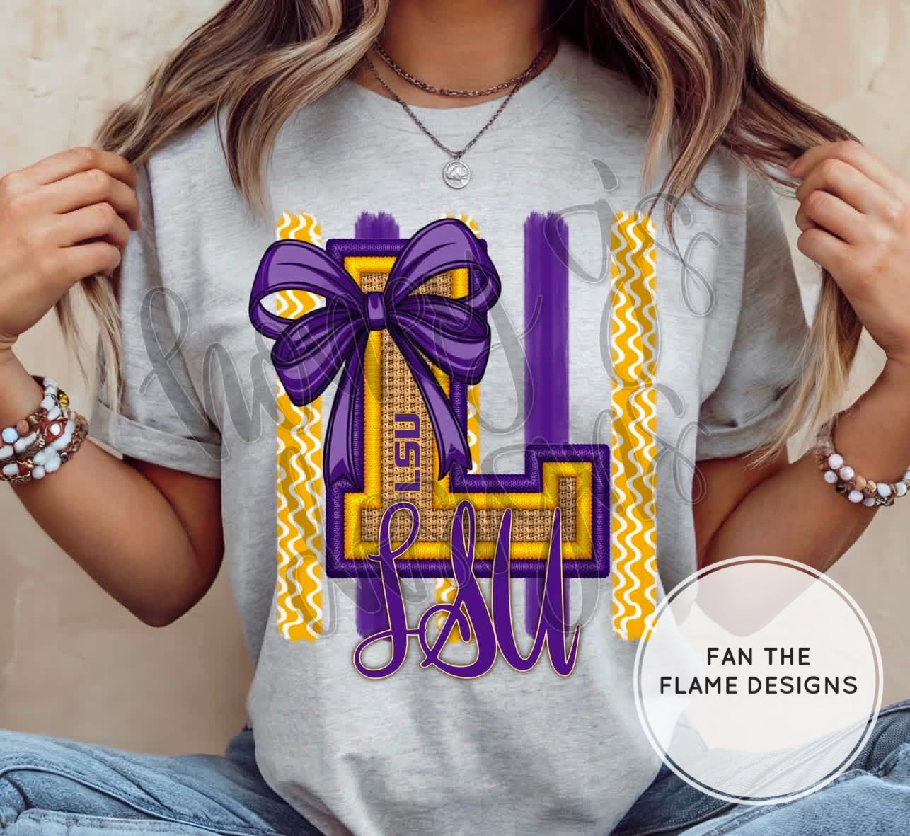 Burlap and Chevron Football Mascots with bows