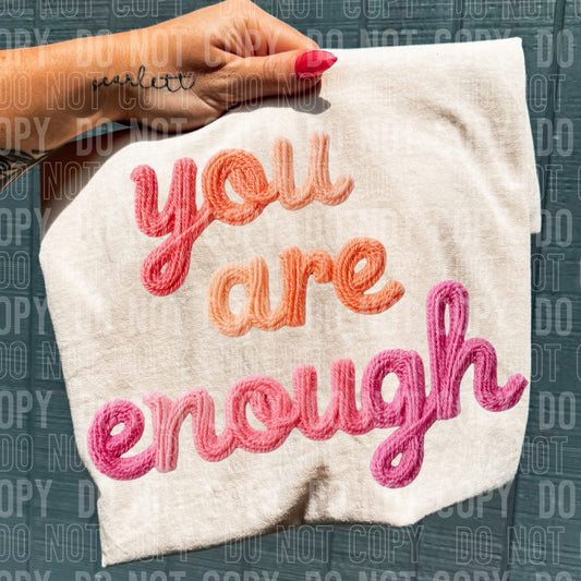 You are enough faux yarn Tee/Sweatshirt