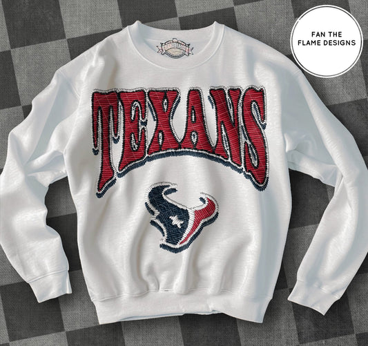 Faux Patch Football Team tee/sweatshirt