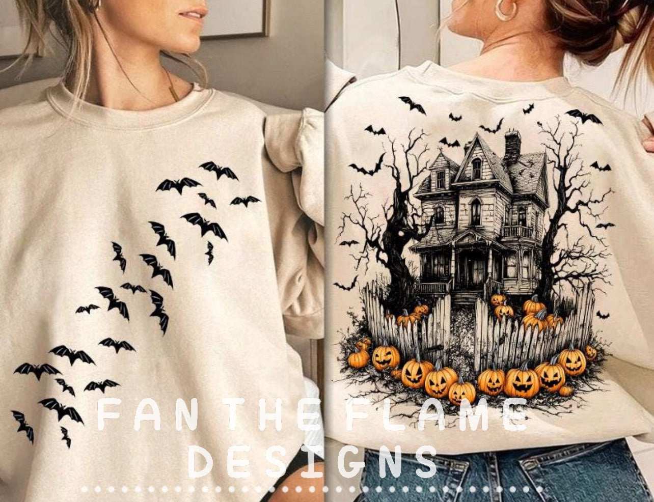Spooky House with bats Tee/Sweatshirt