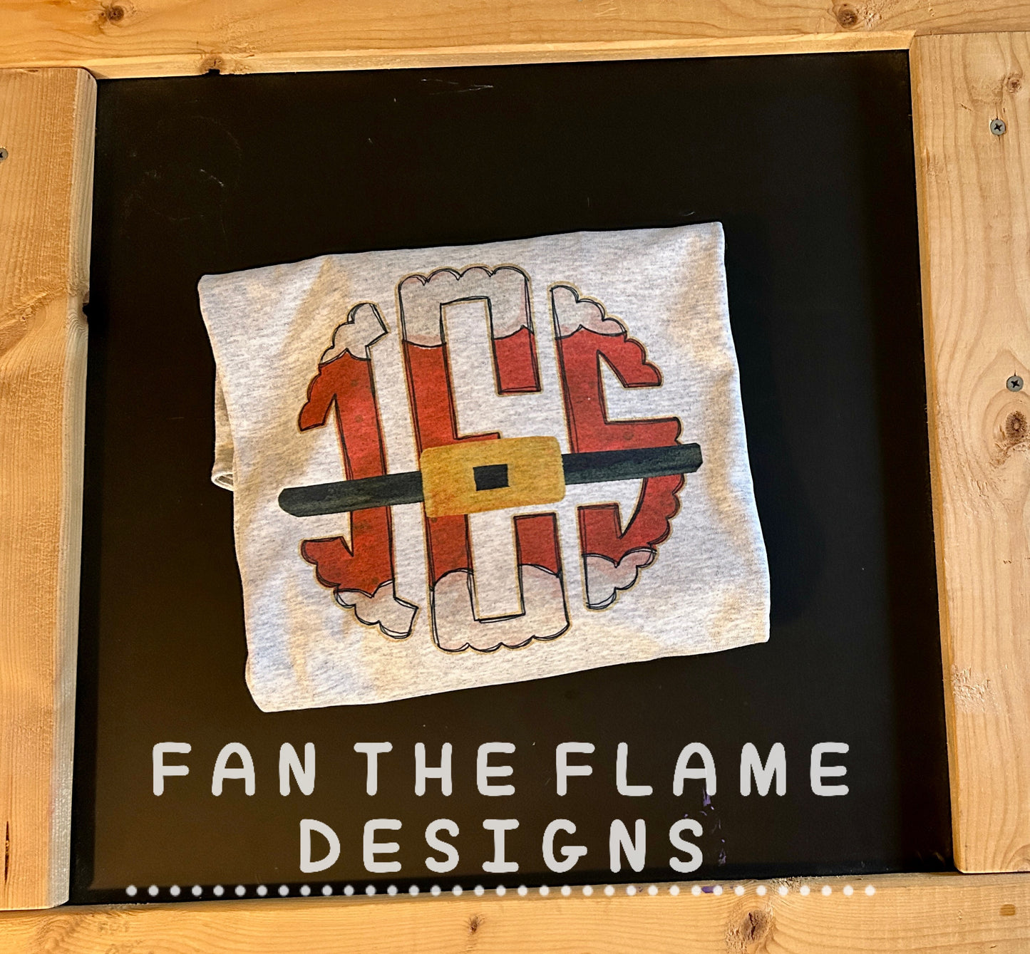 Santa Monograms tee/sweatshirt