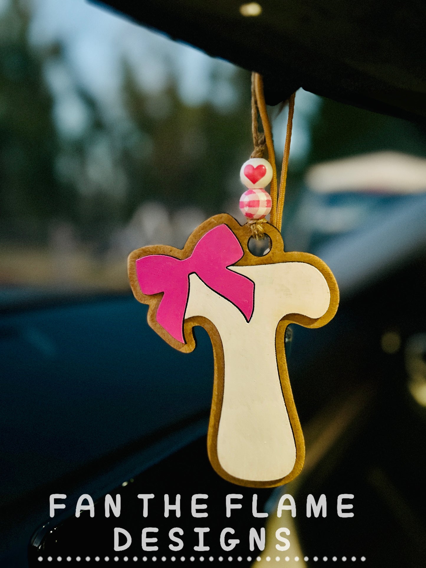 Bow Initial Car Charm