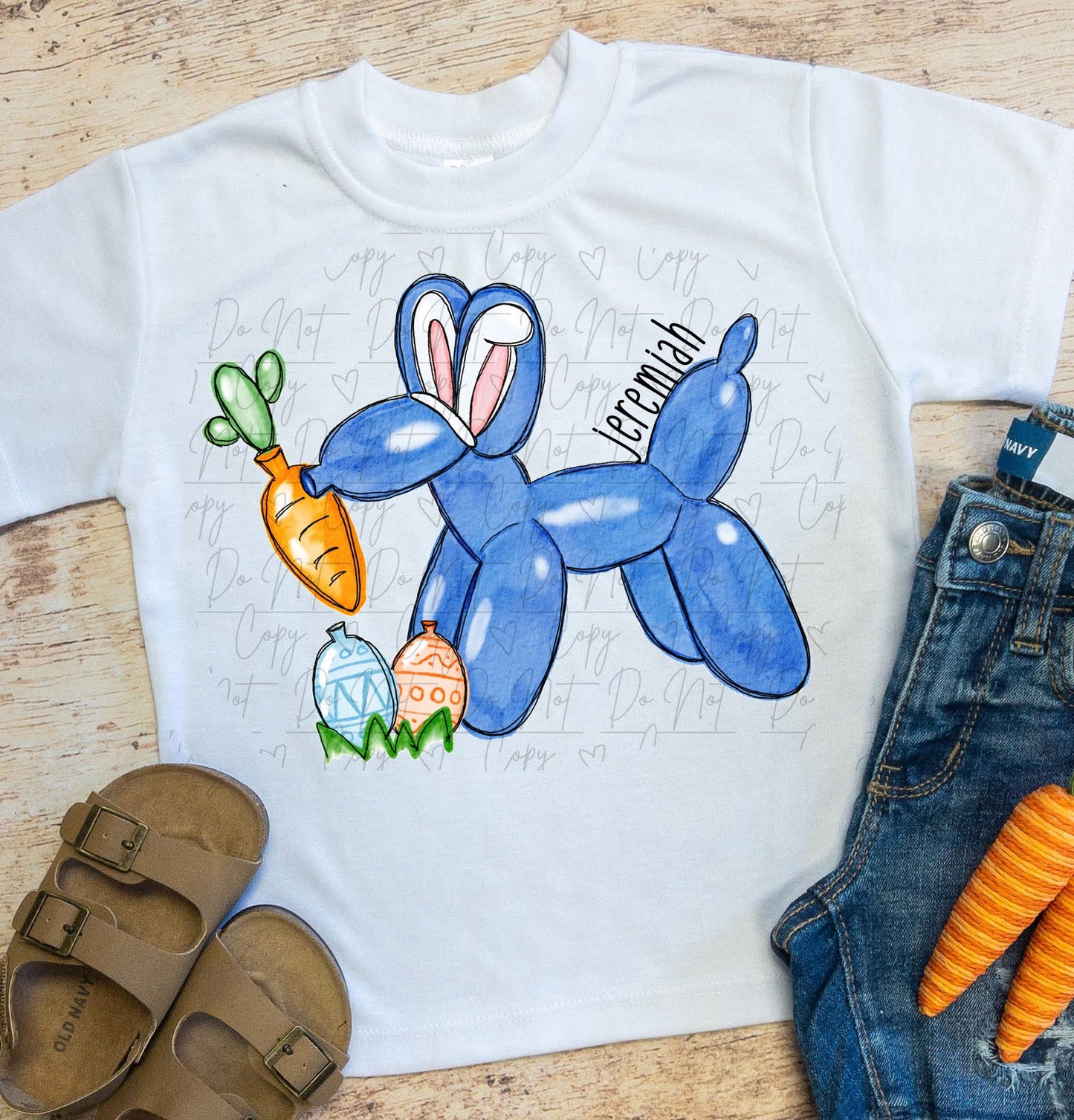 Easter Blue/Purple Balloon Dog tee/sweatshirt