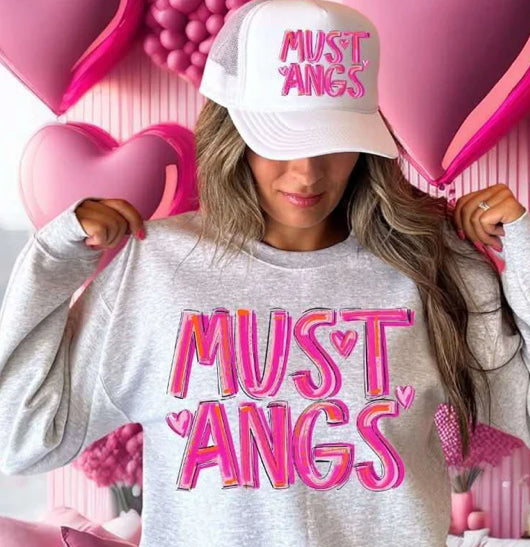 Mascot pink brushstroke tee/sweatshirt