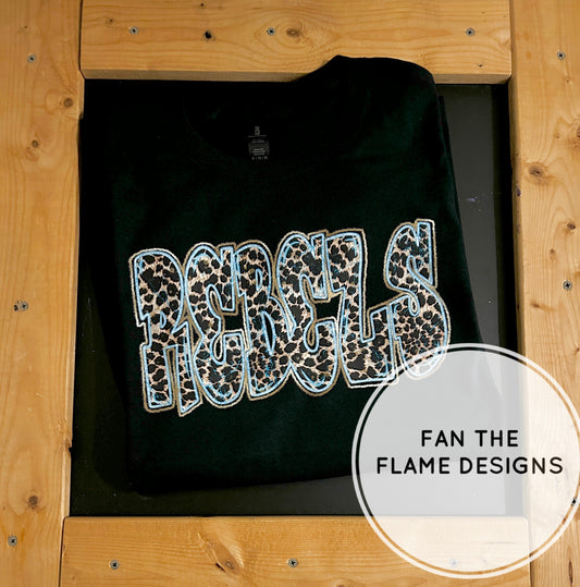 Leopard and Turquoise Rebels Short/Long/Sweatshirt