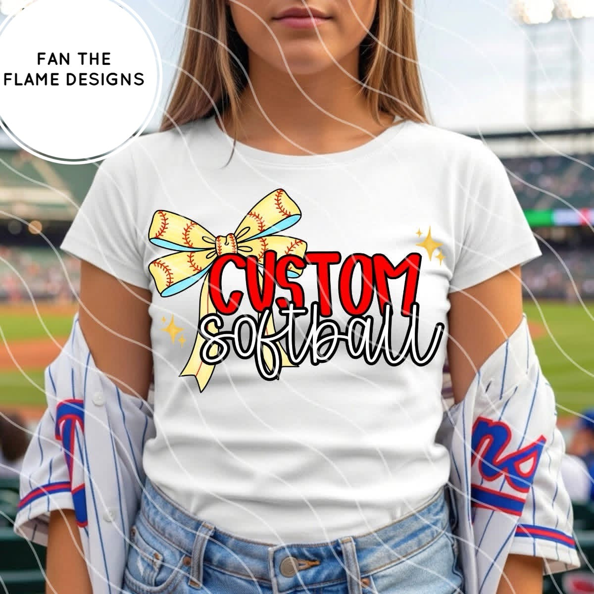 Custom Baseball/Softball with bow Short/Long/Sweatshirt