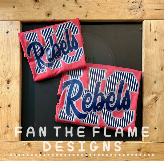 HC Rebels Pinstripe DTF Print
