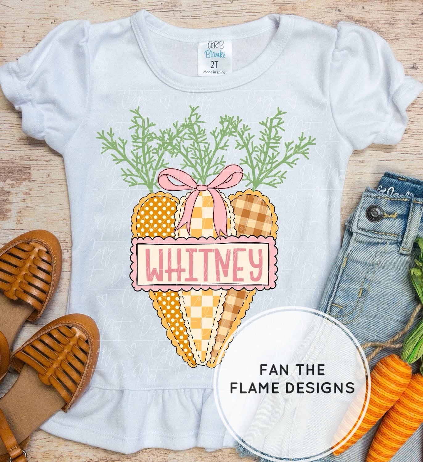 Personalized Girl Easter Carrot Bundle with name Short/Long/Sweatshirt