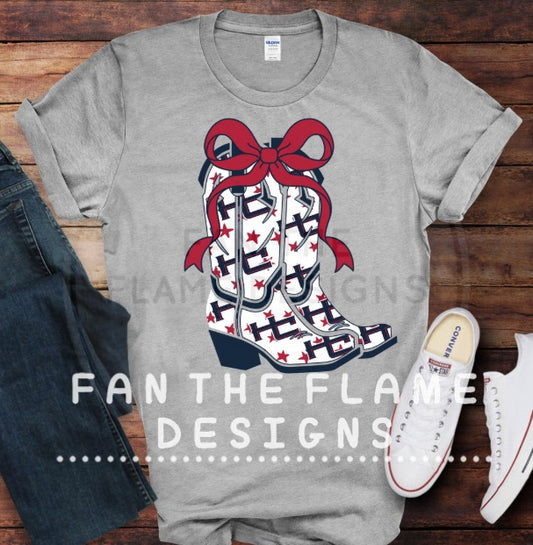 Custom HC Rebel Cowgirl Boot DTF Print