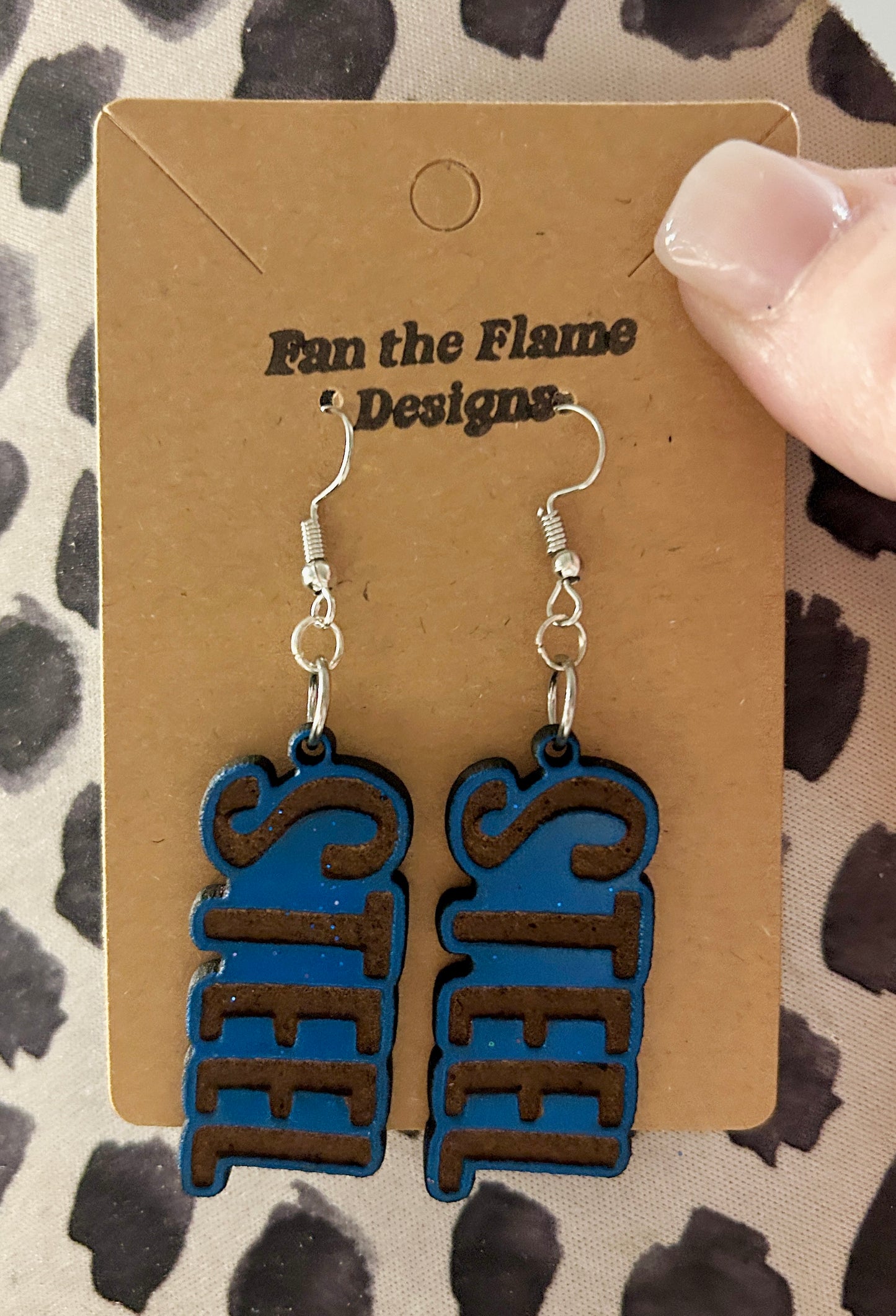 Handmade Steel Dangle Earrings