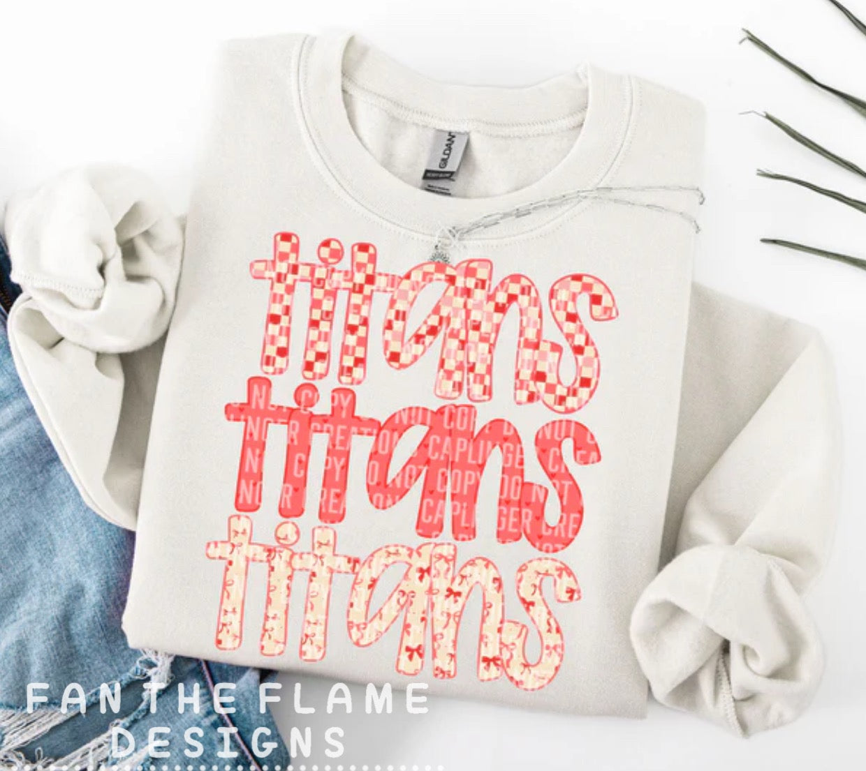 Valentine's Triple Stacked Teams tee/sweatshirt