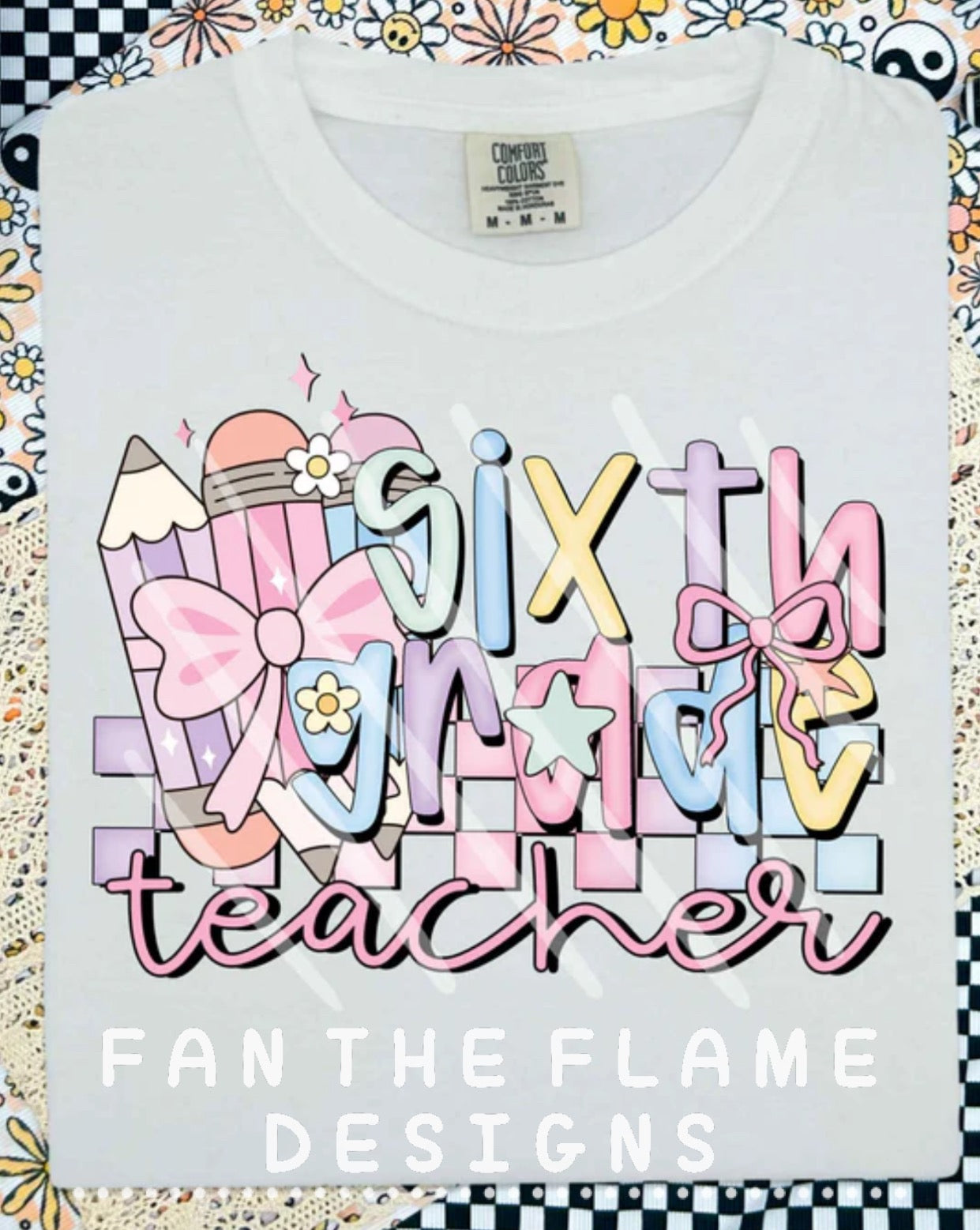 Grade Level Teacher with bows and pencils Tee/Sweatshirt