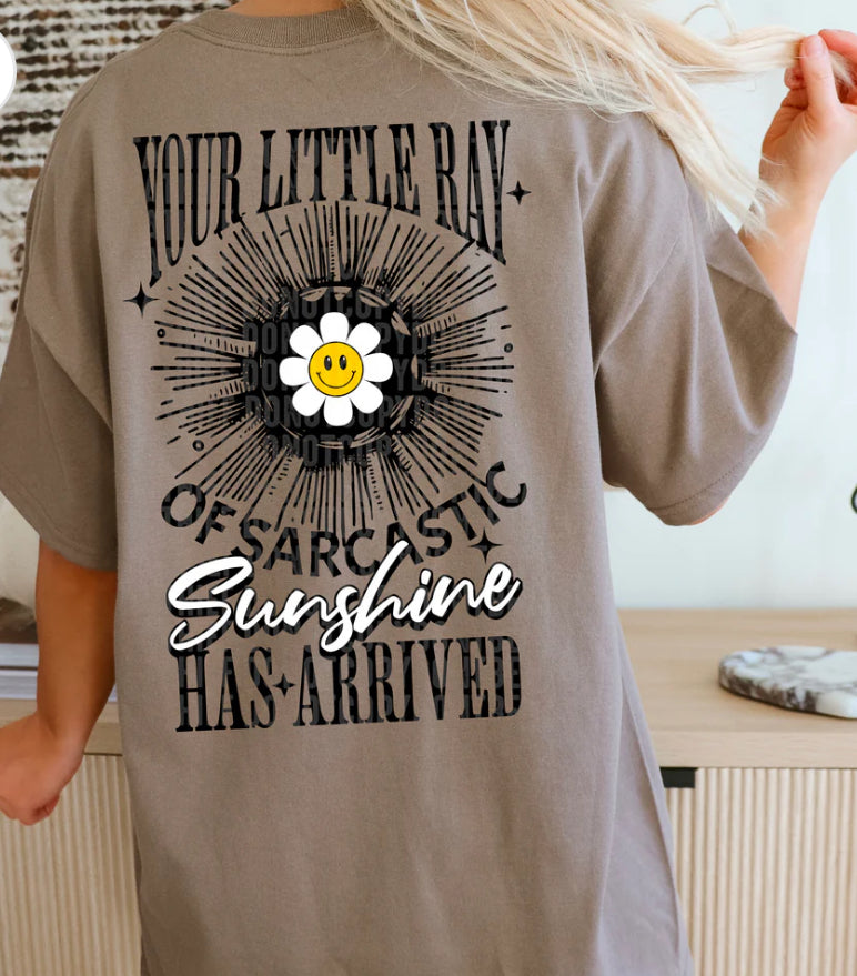 Your little ray of sarcastic sunshine tee/tank
