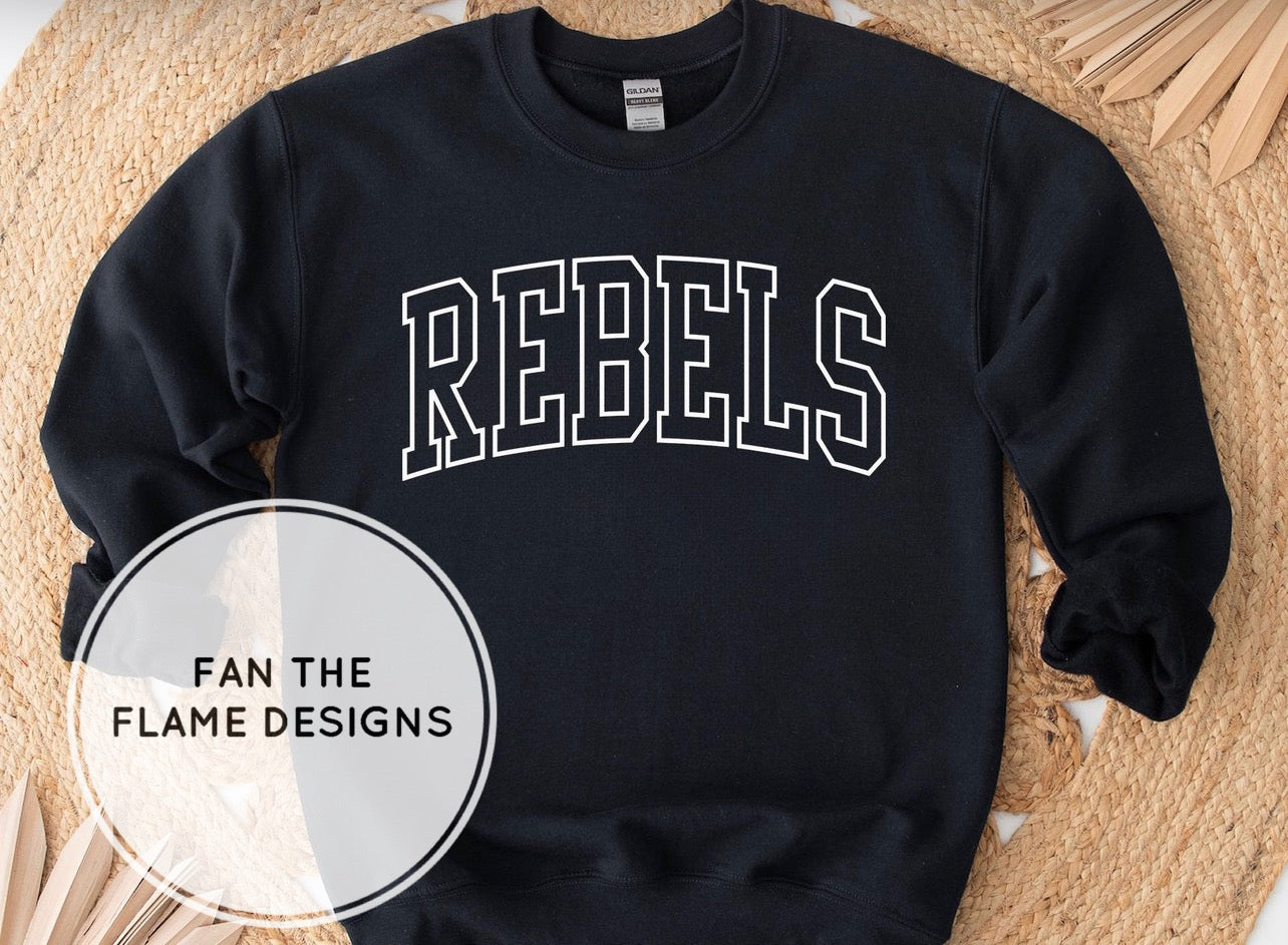 Rebels Varsity Letters Short/Long/Sweatshirt