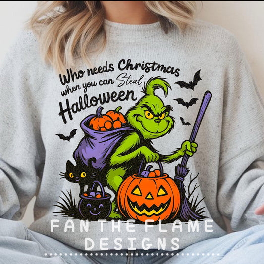 Who needs Christmas when you can steal Halloween? DTF Print
