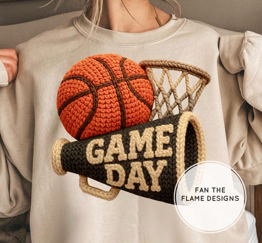 Basketball Game Day Faux Yarn Short/Long/Sweatshirt