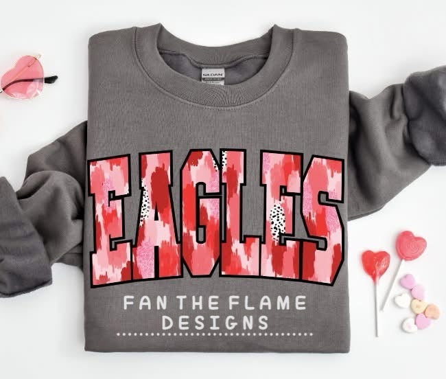 Valentine Mascot paintstroke tee/sweatshirt