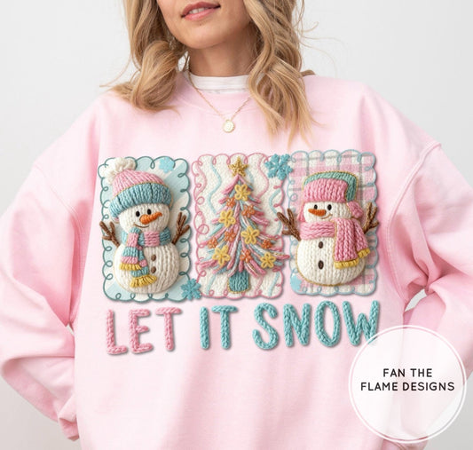 Faux Yarn Let It Snow Short/Long/Sweatshirt