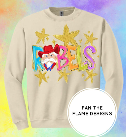 Hand-Drawn Rebel Mascot Short/Long/Sweatshirt