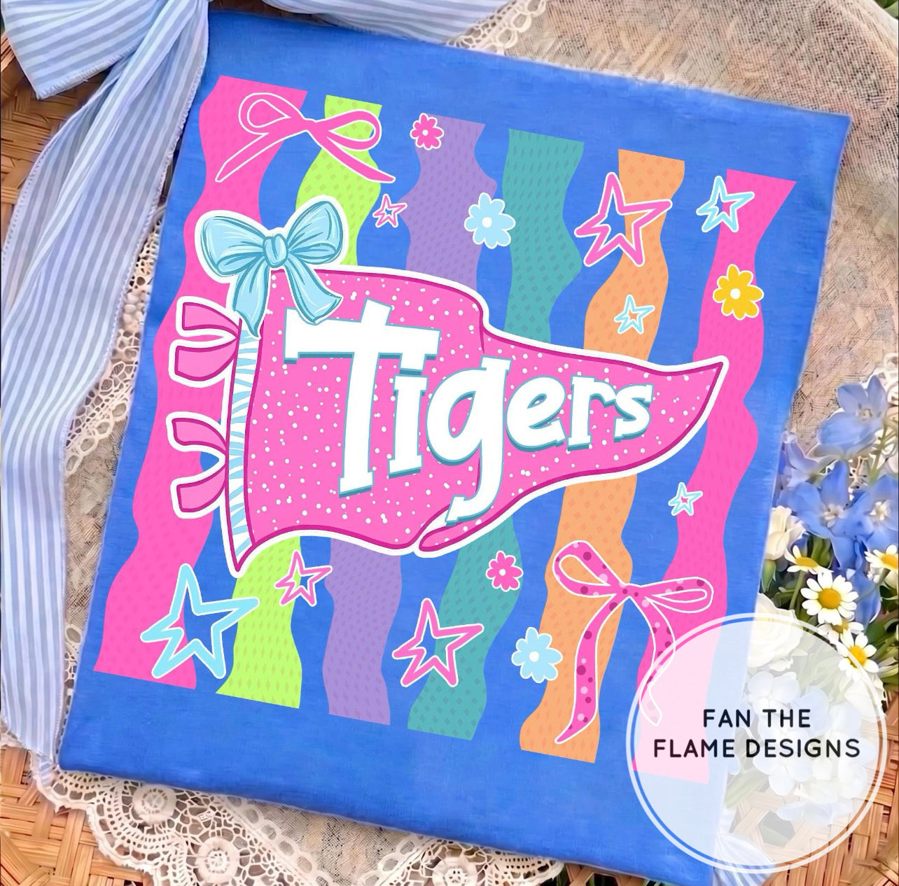 Preppy Striped Flag Mascots