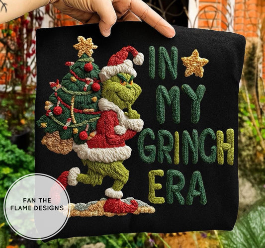 In my Grinch Era Faux Yarn Short/Long/Sweatshirt