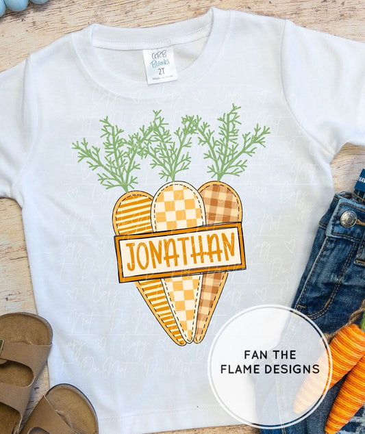 Personalized Boy Easter Carrot Bundle with name Short/Long/Sweatshirt