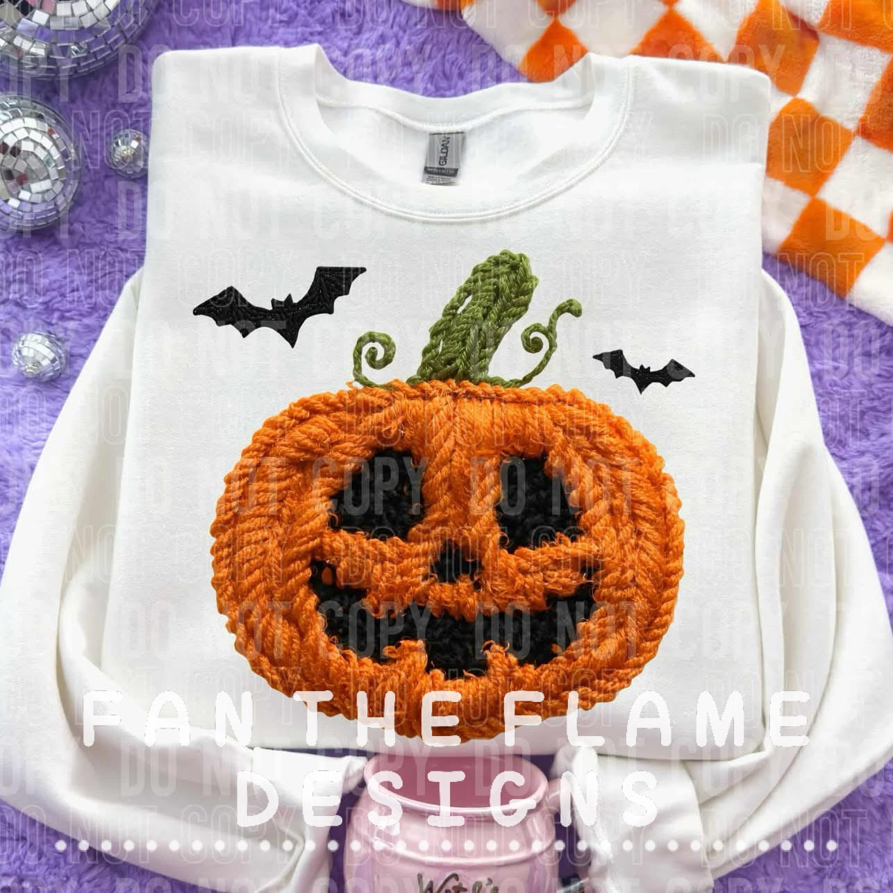 Faux yarn Jack O’Lantern Tee/Sweatshirt
