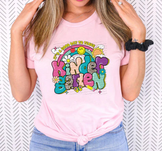 It’s a great day to teach retro rainbow tee/sweatshirt