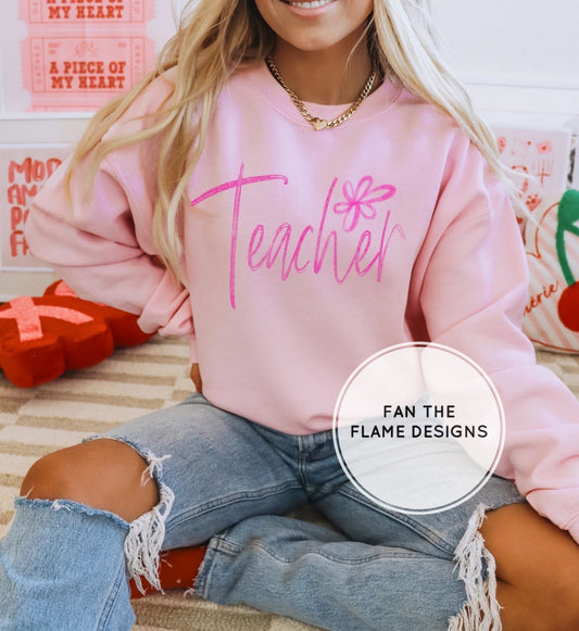 Pink Chalk Floral Short/Long/Sweatshirt