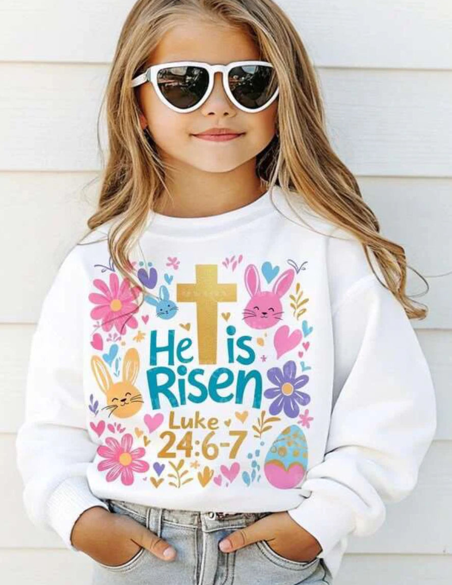 He is risen yellow cross tee/sweatshirt
