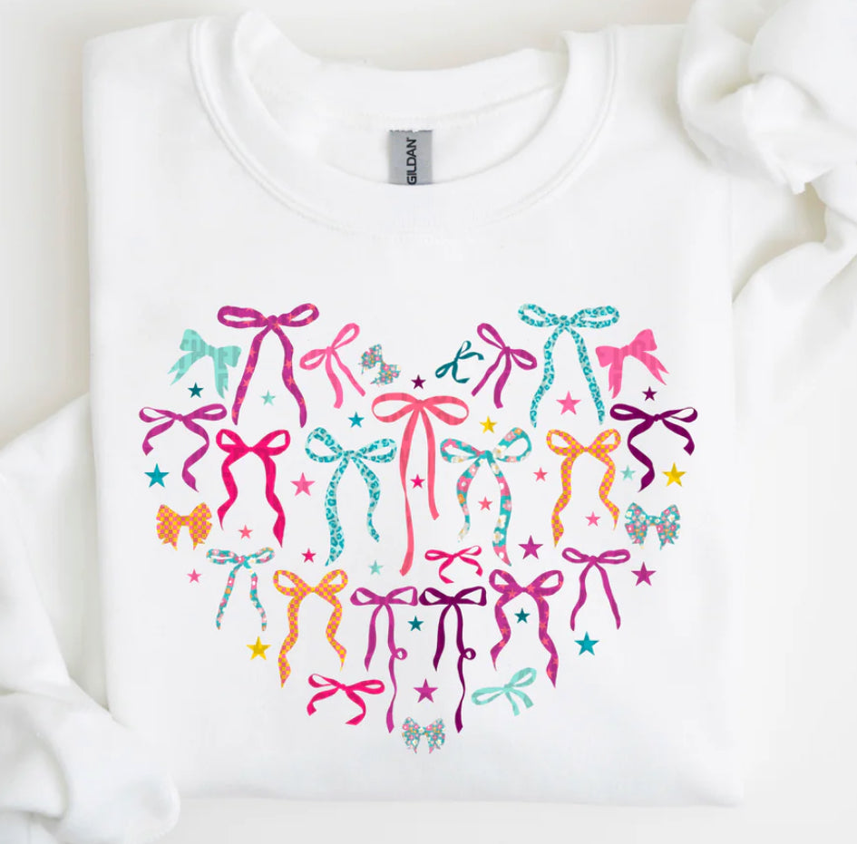Retro Heart Bows tee/sweatshirt