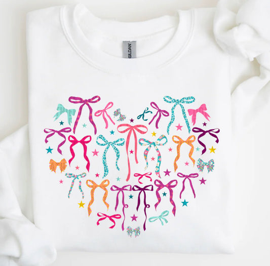Retro Heart Bows tee/sweatshirt