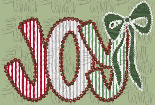 Joy Seersucker with bow Tee/Sweatshirt