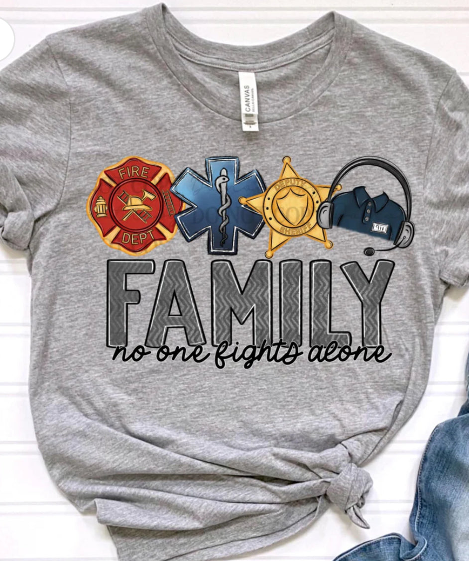 Family no one fights alone tee/sweatshirt