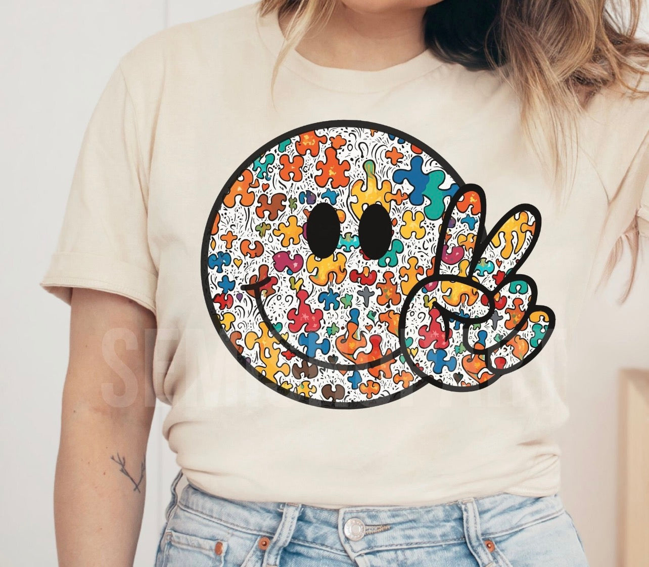 Autism Smiley tee/sweatshirt