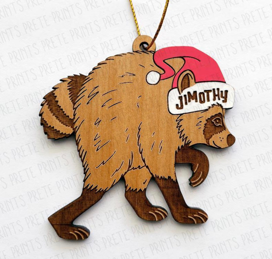 Jimothy Raccoon Ornament