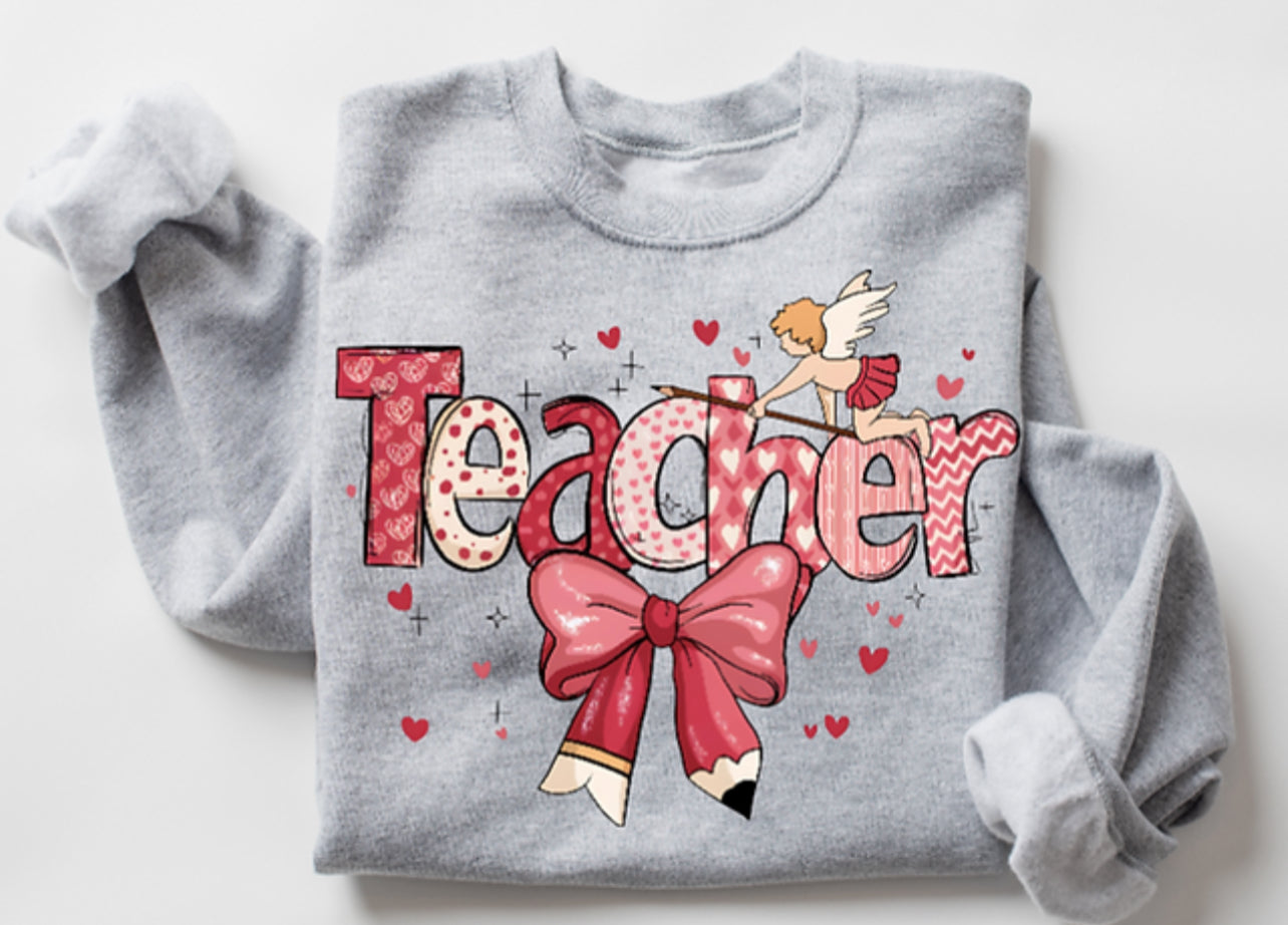Teacher Cupid tee/sweatshirt