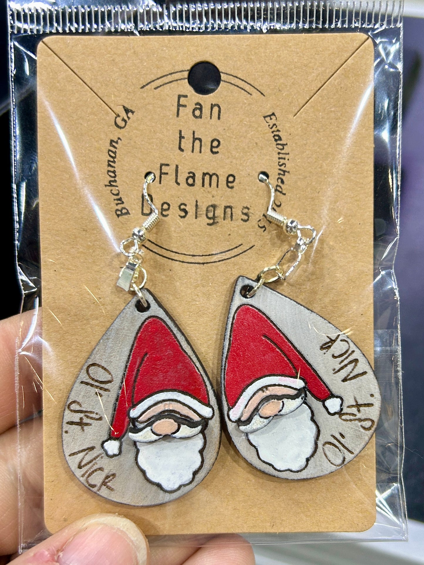 Ol’ St. Nick Handmade Dangle Earrings