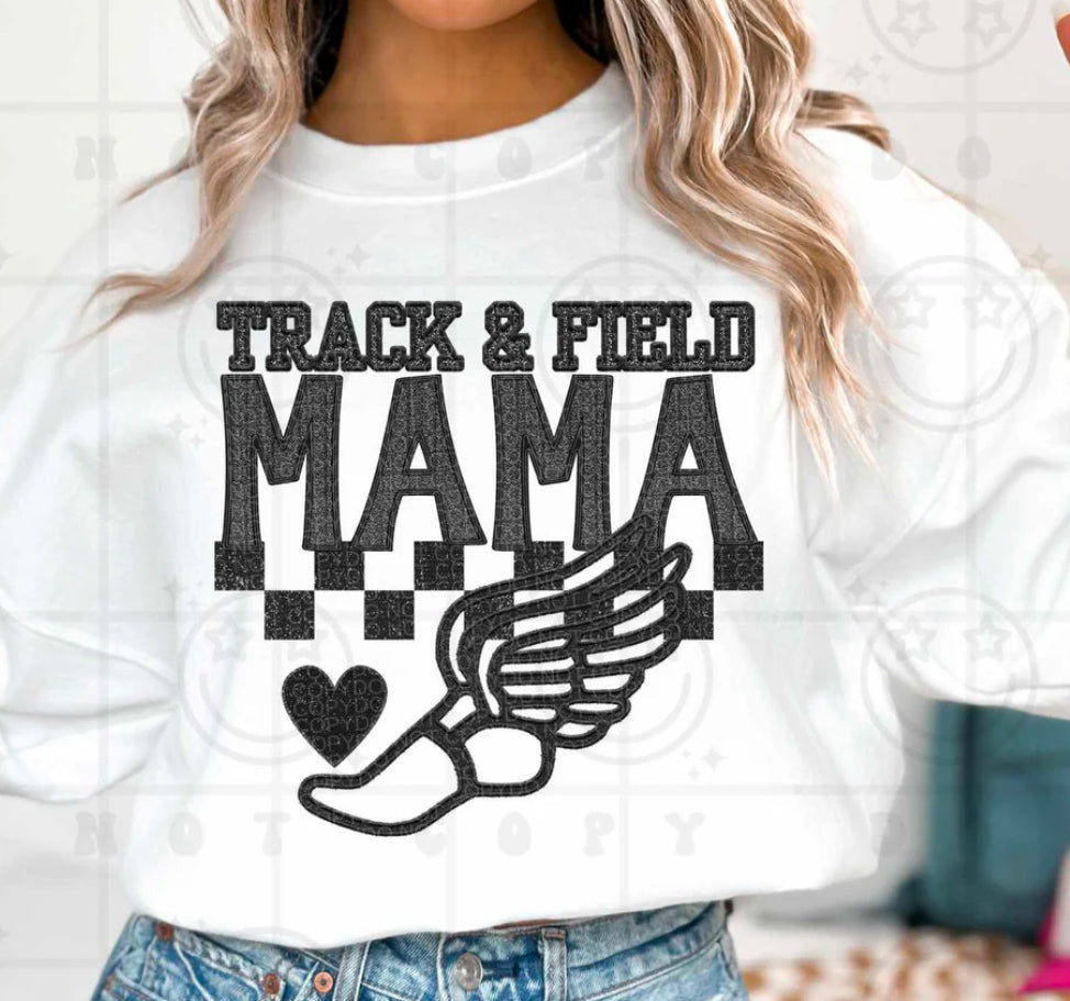 Track & field mama tee/sweatshirt