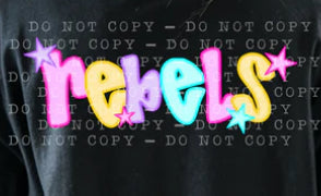 Rebels With Stars - Neon Tee/Sweatshirt