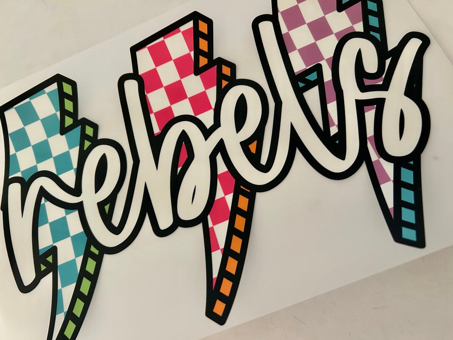 Colorful Bolt Rebels DTF Print