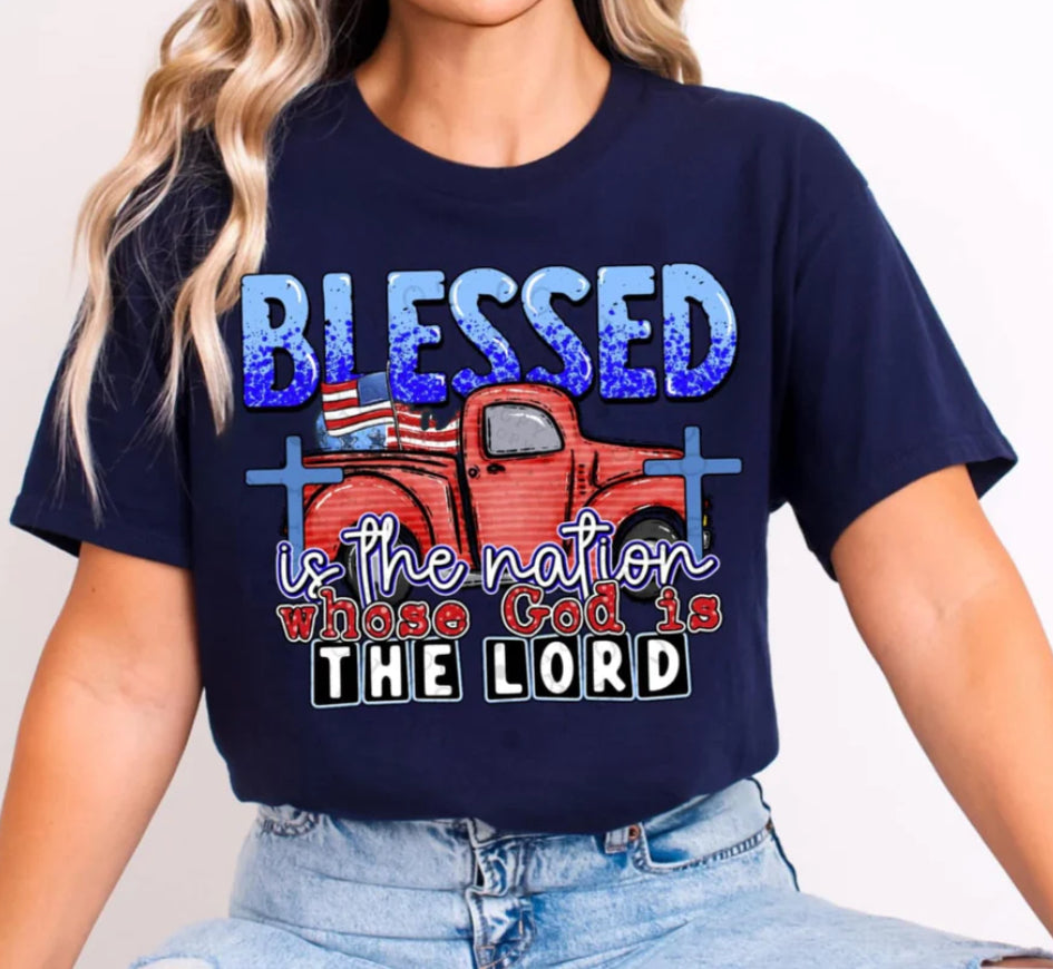 Blessed is the nation who’s god is the Lord tee/sweatshirt
